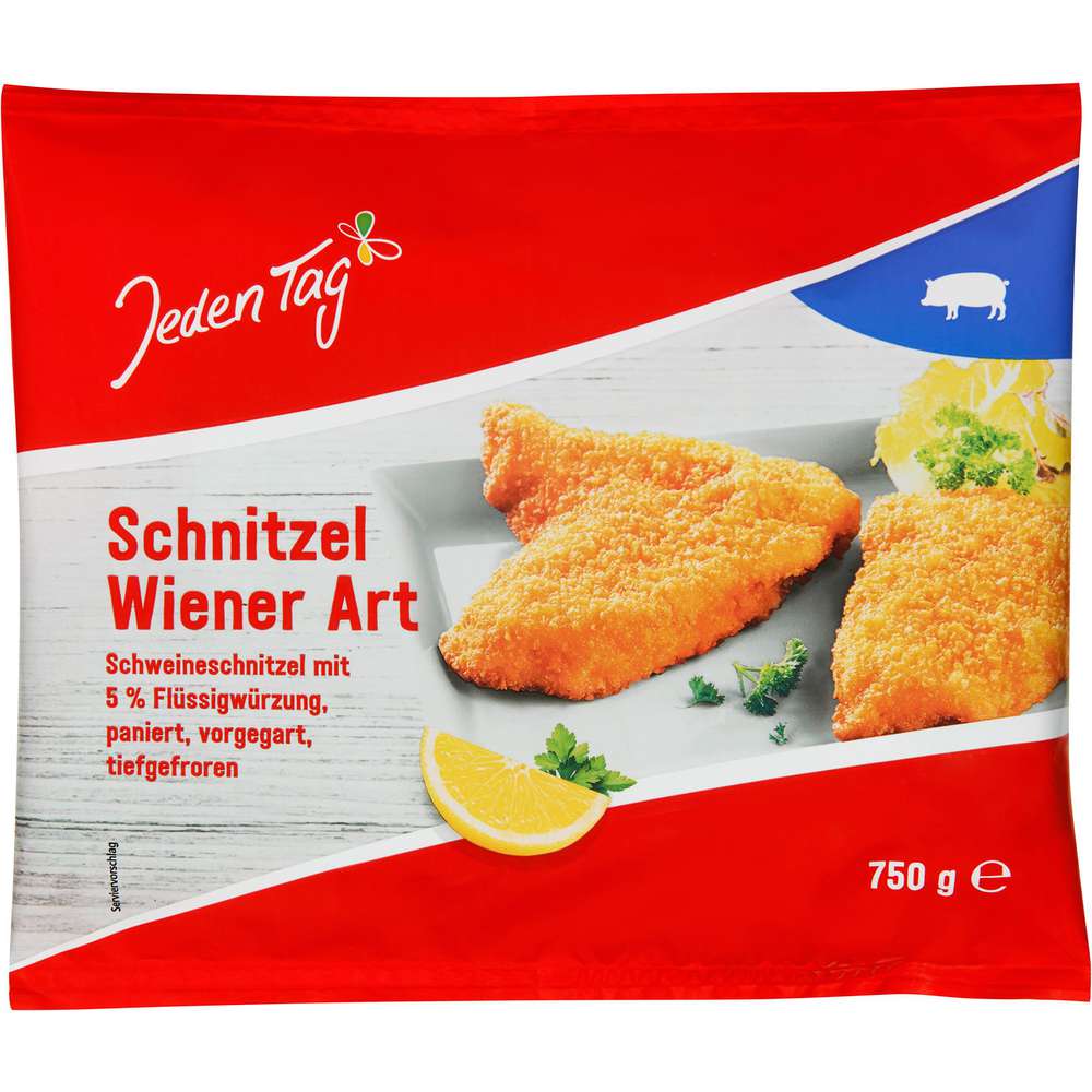 Produktabbildung Jeden Tag Schnitzel Wiener Art, tiefgekühlt