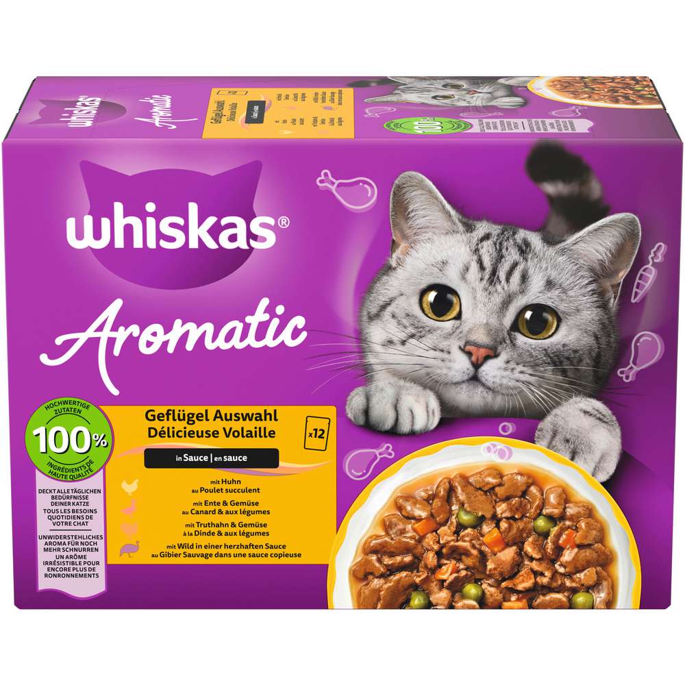 Produktabbildung Whiskas Katzen-Nassfutter, Aromatic Geflügel