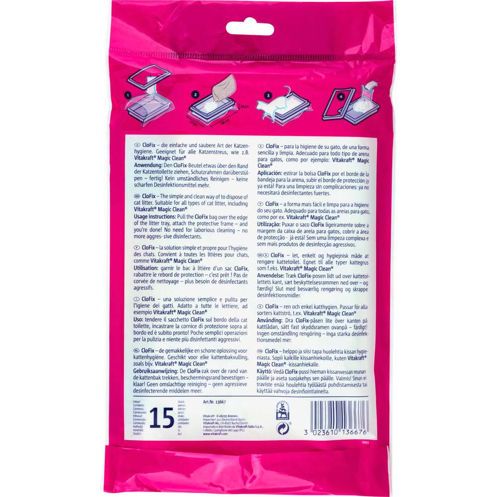 Produktabbildung Vitakraft Katzen Hygienebeutel Clo Fix, care