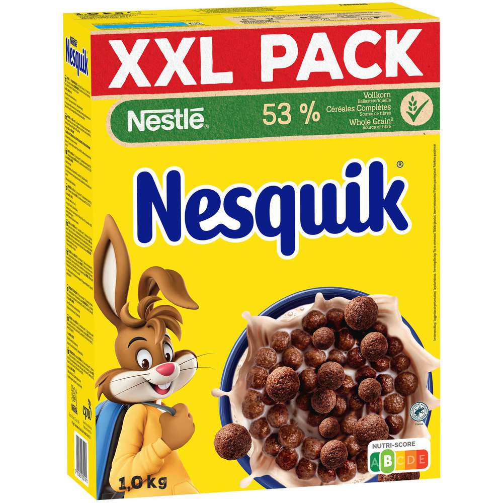 Produktabbildung Nesquik Knusper-Frühstück, Schoko Cerealien mit Vollkorn