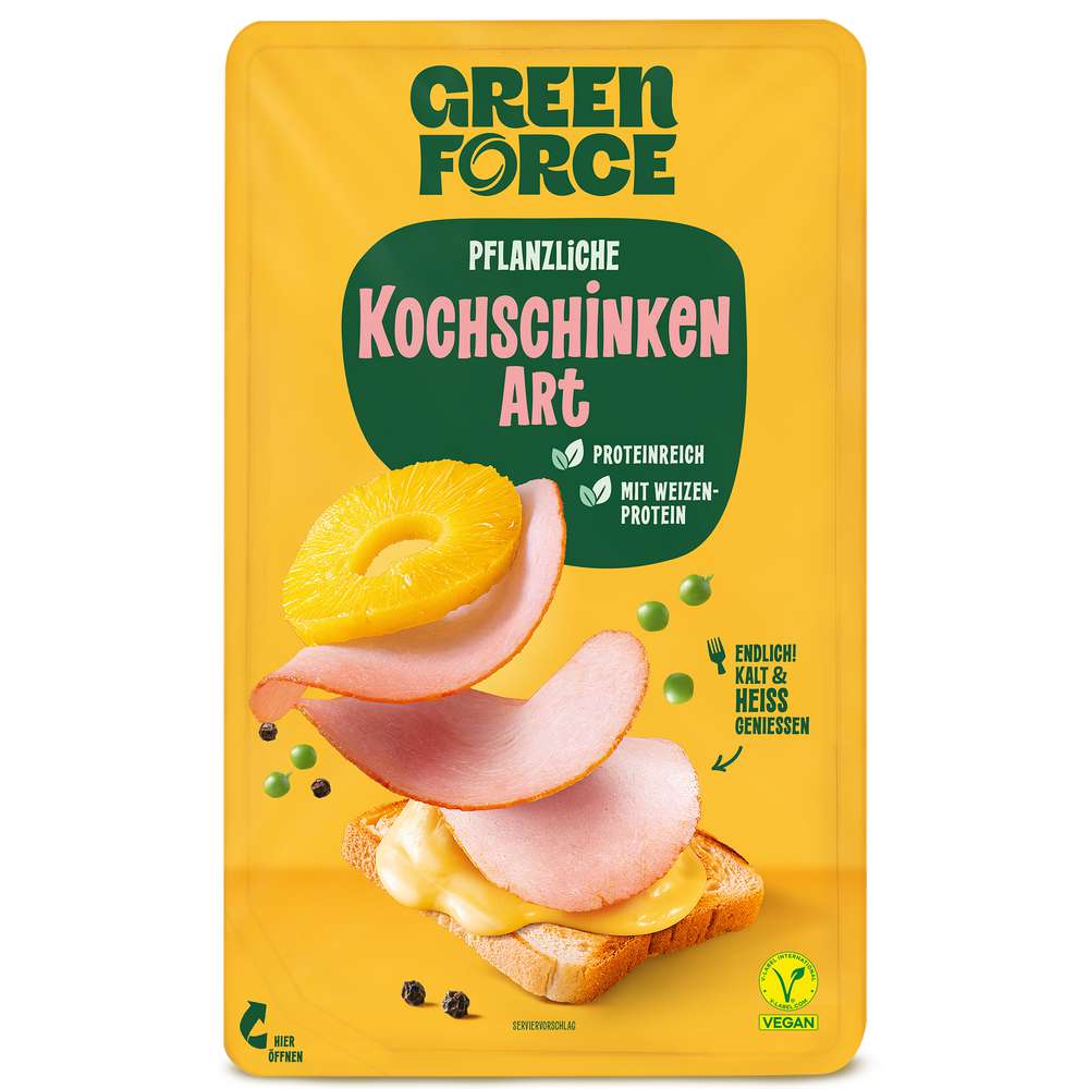 Produktabbildung GREENFORCE Veganer Brotbelag, Kochschinken Art