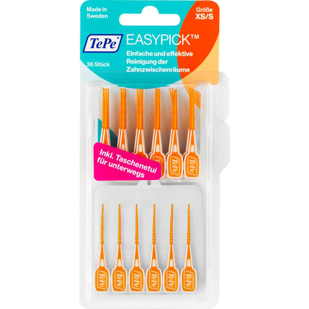 Produktabbildung TePe Interdentalbürsten EasyPick Gr. XS/S, orange