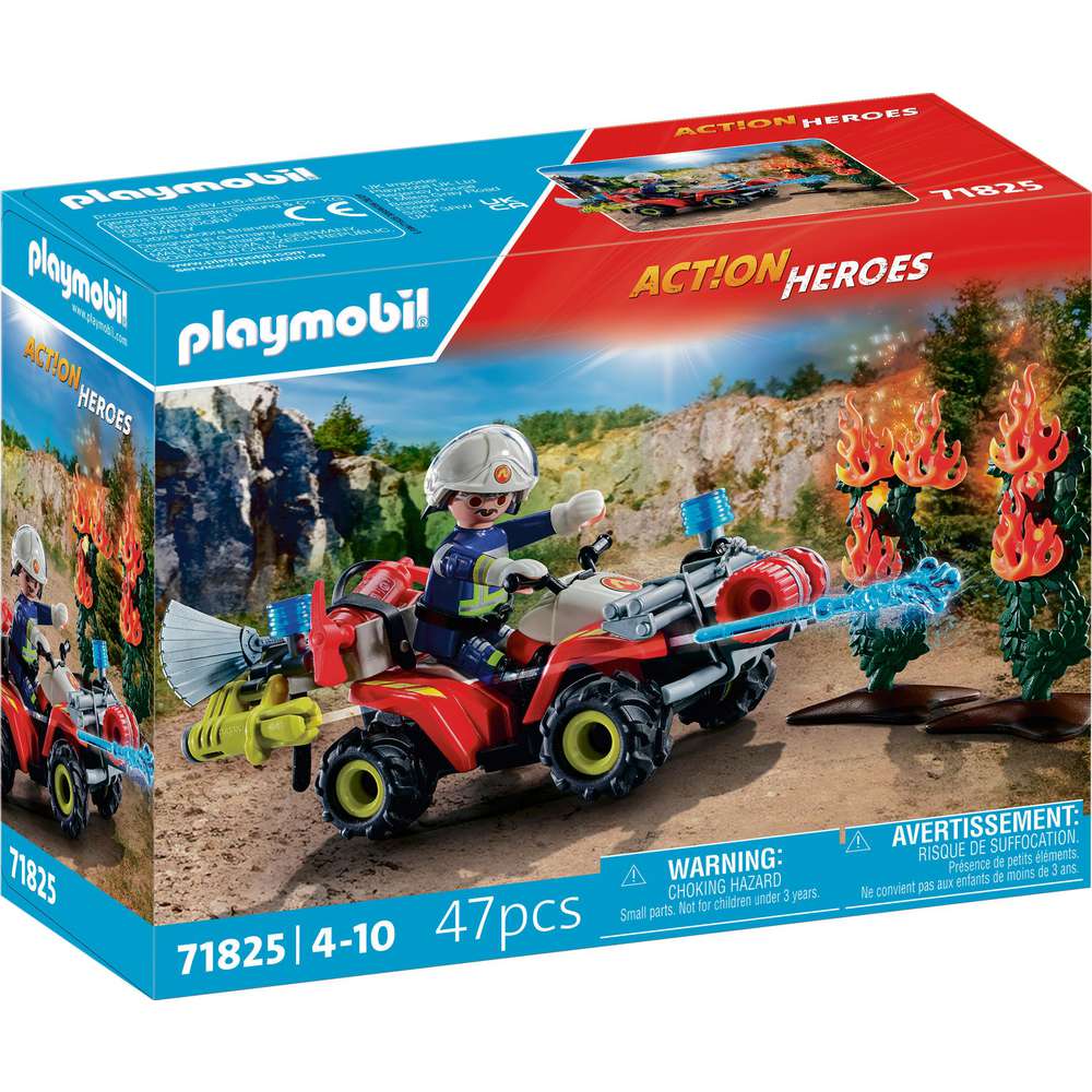 Produktabbildung Playmobil 71825 Feuerwehr Quad löscht Heckenbrand