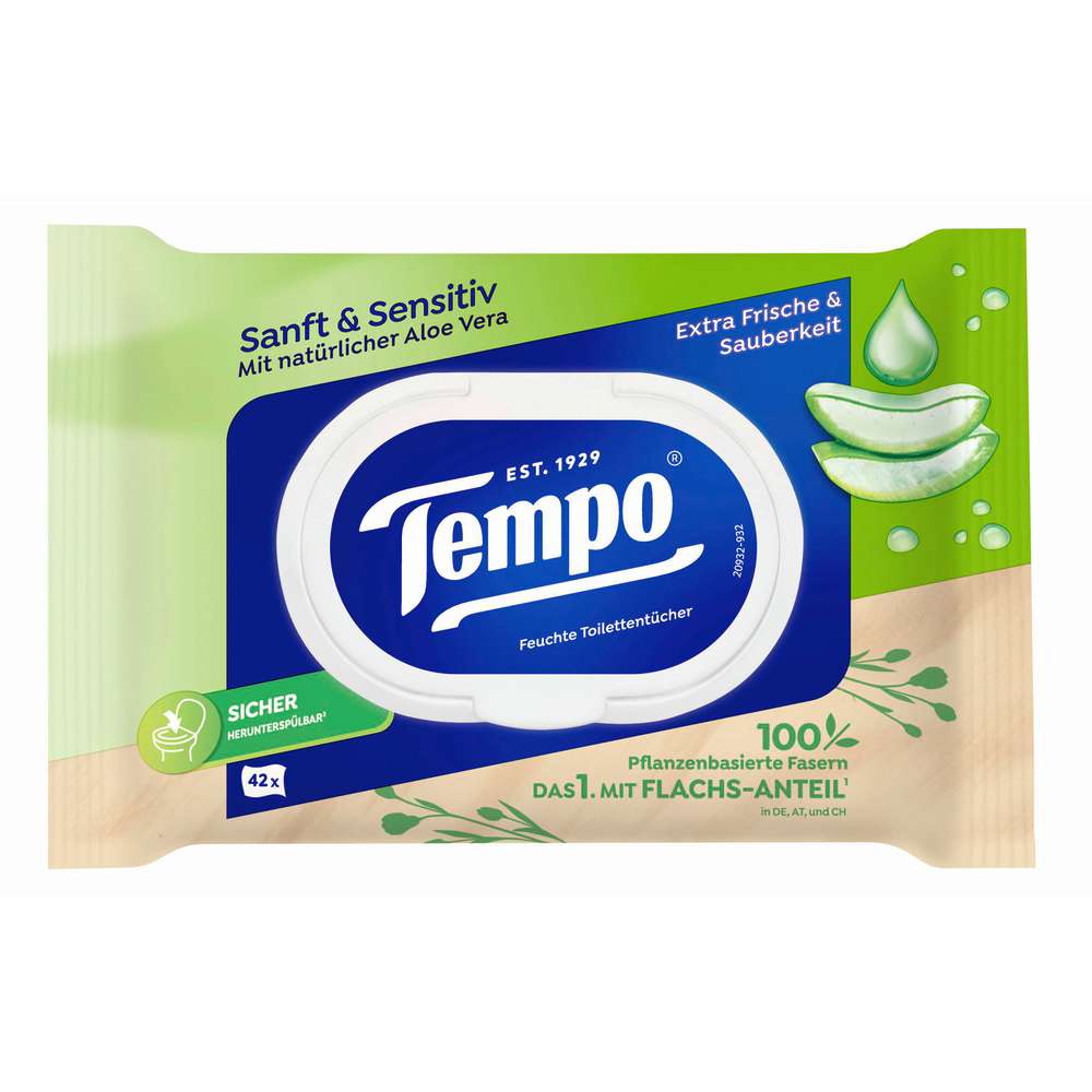 Produktabbildung Tempo Feuchtes Toilettenpapier, sensitiv