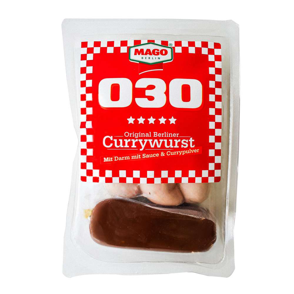 Produktabbildung Golßener Currywurst mit Darm und Soße
