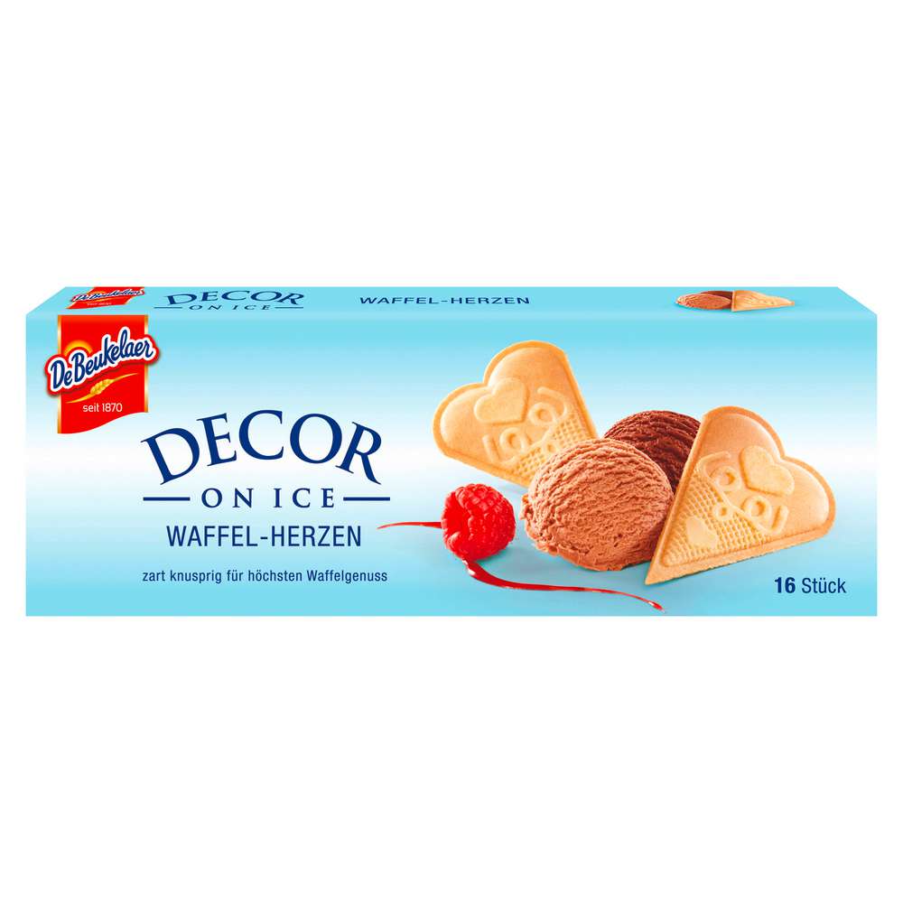 Produktabbildung De Beukelaer Decor on Ice Eiswaffel-Herzen