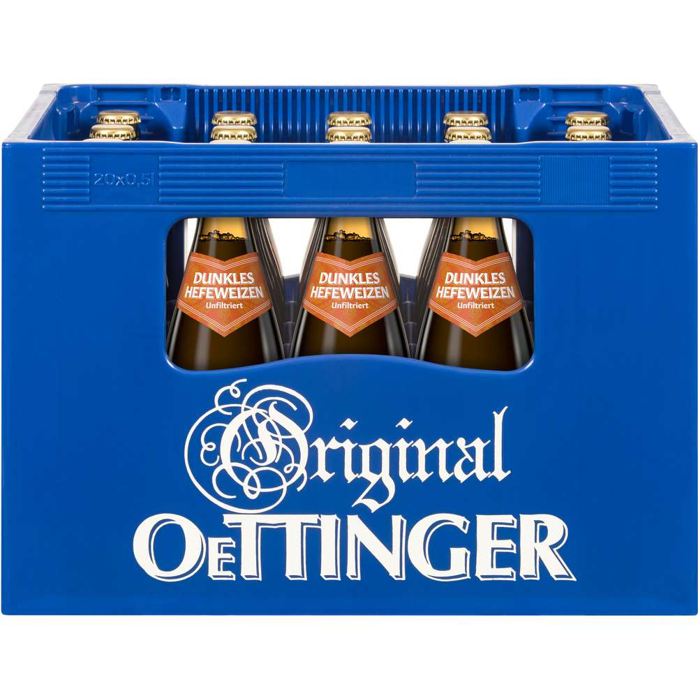Produktabbildung Oettinger Hefe-Weizenbier, dunkel 4,9% (20x 0,500 Liter)