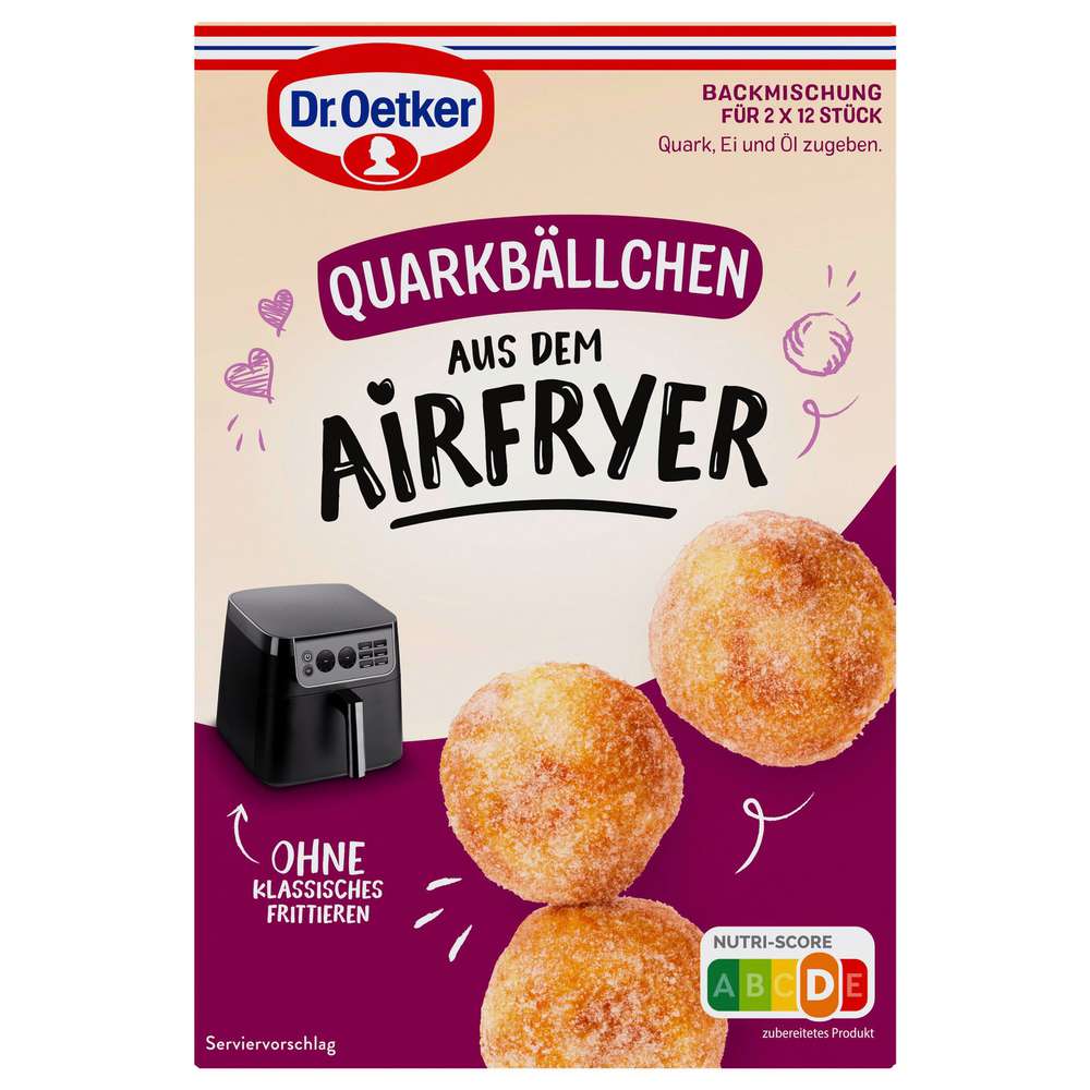 Produktabbildung Dr. Oetker Backmischung Airfryer, Quarkbällchen