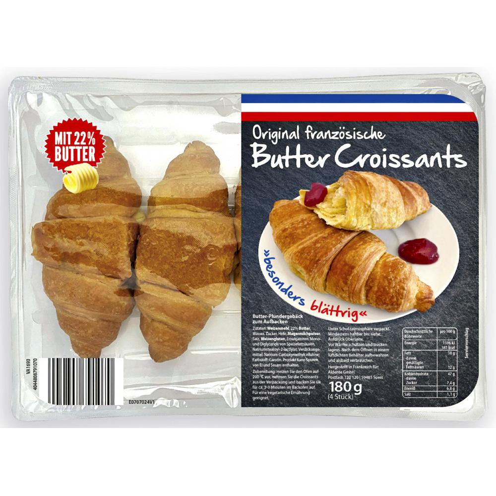 Produktabbildung keine Marke Aldente Butter Croissants, 180 g