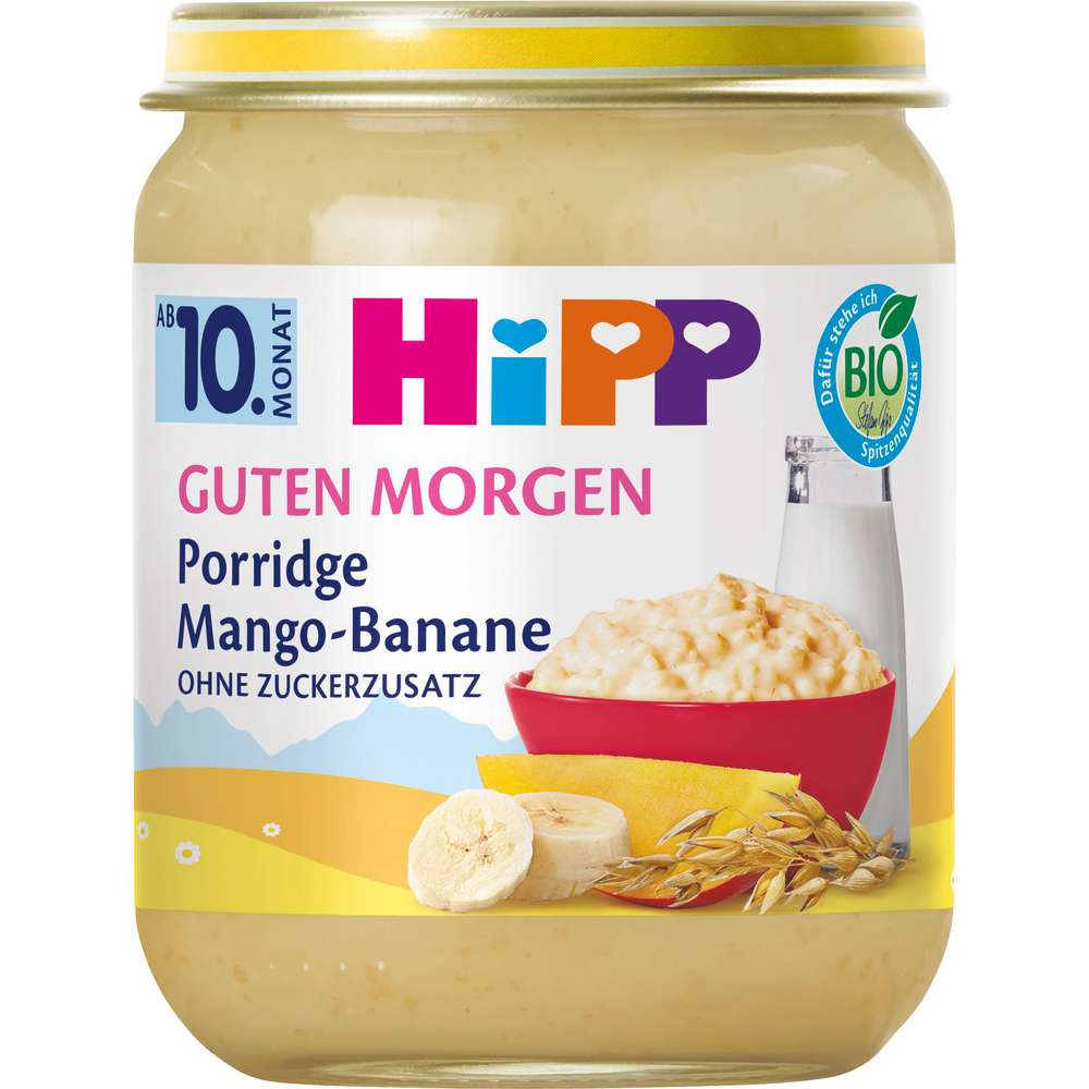 Produktabbildung Hipp Bio Frühstücks Porridge, Mango, Banane, Hafer