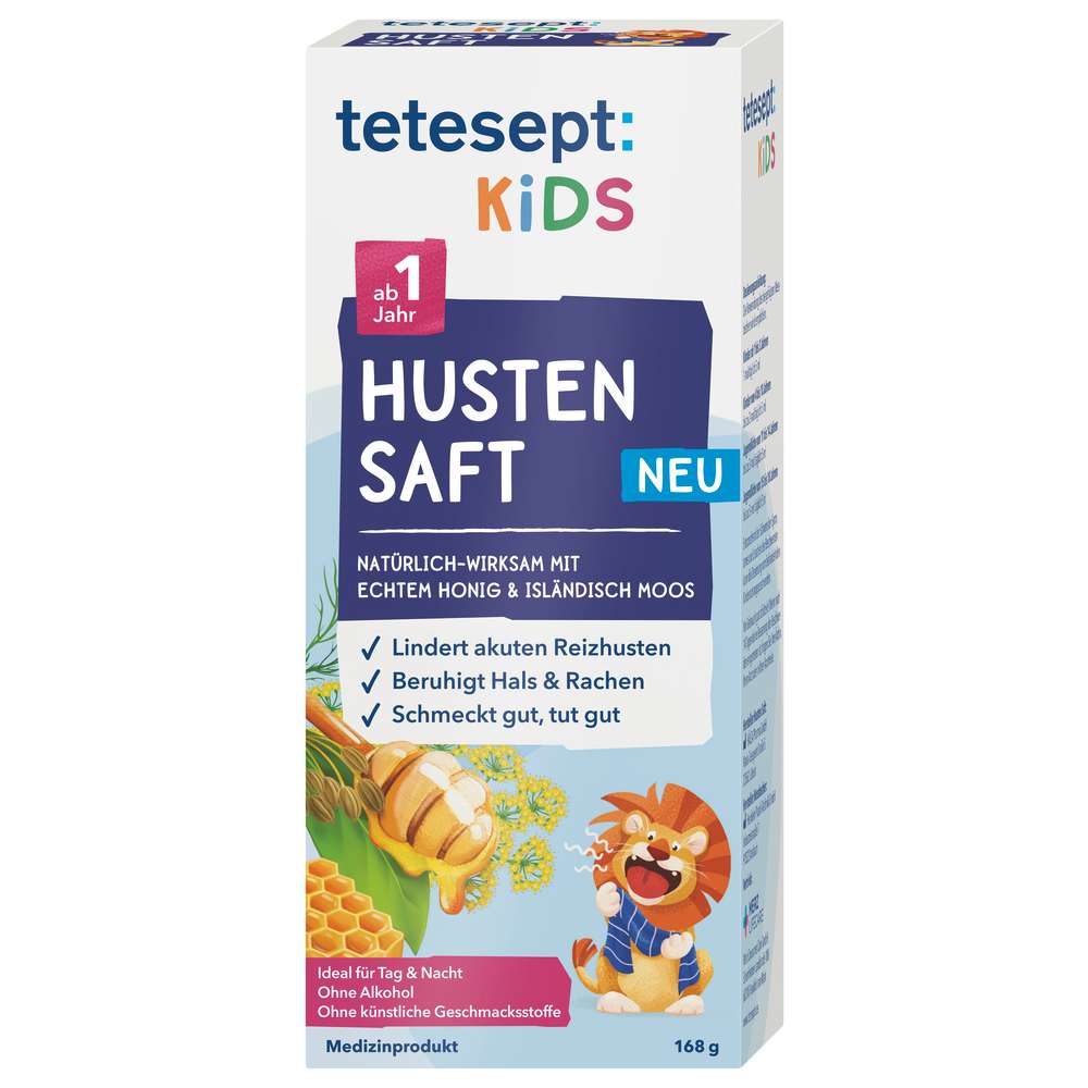 Produktabbildung tetesept Hustensaft Kids