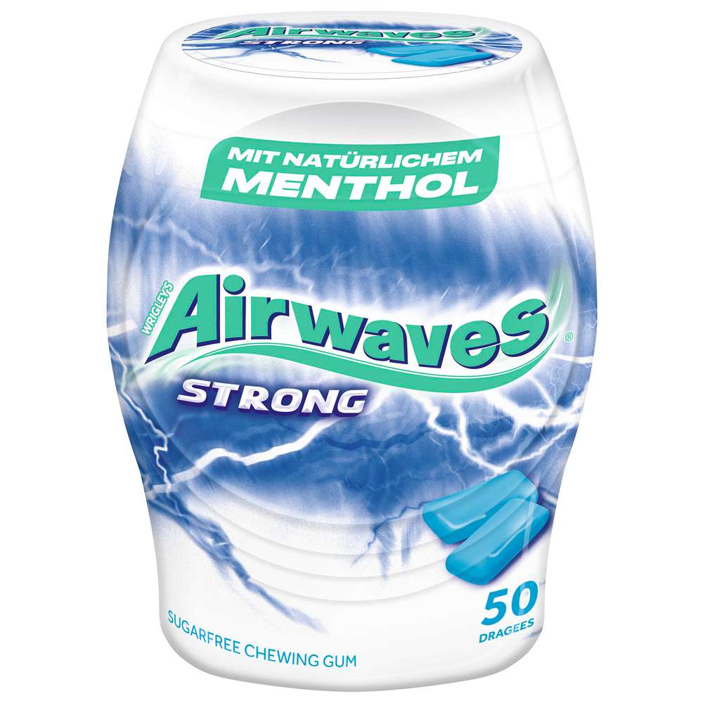 Produktabbildung Airwaves Kaugummi Menthol, Strong, Zuckerfrei