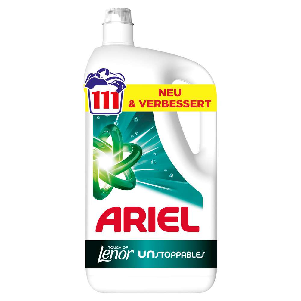 Produktabbildung Ariel Universal-Waschmittel, flüssig, Lenor Unstoppables