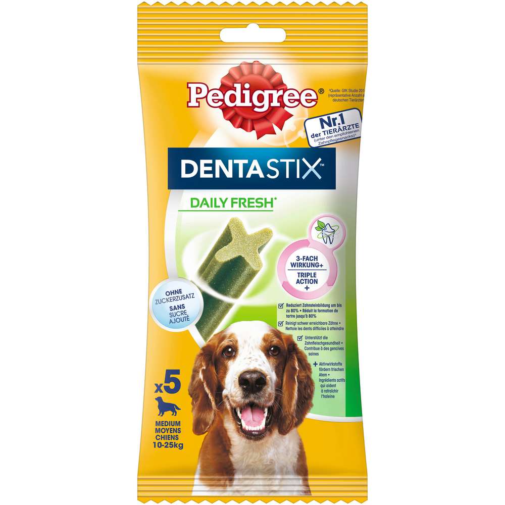 Produktabbildung Pedigree Hunde-Snack, Dentastix Kaustangen, Daily Fresh, medium
