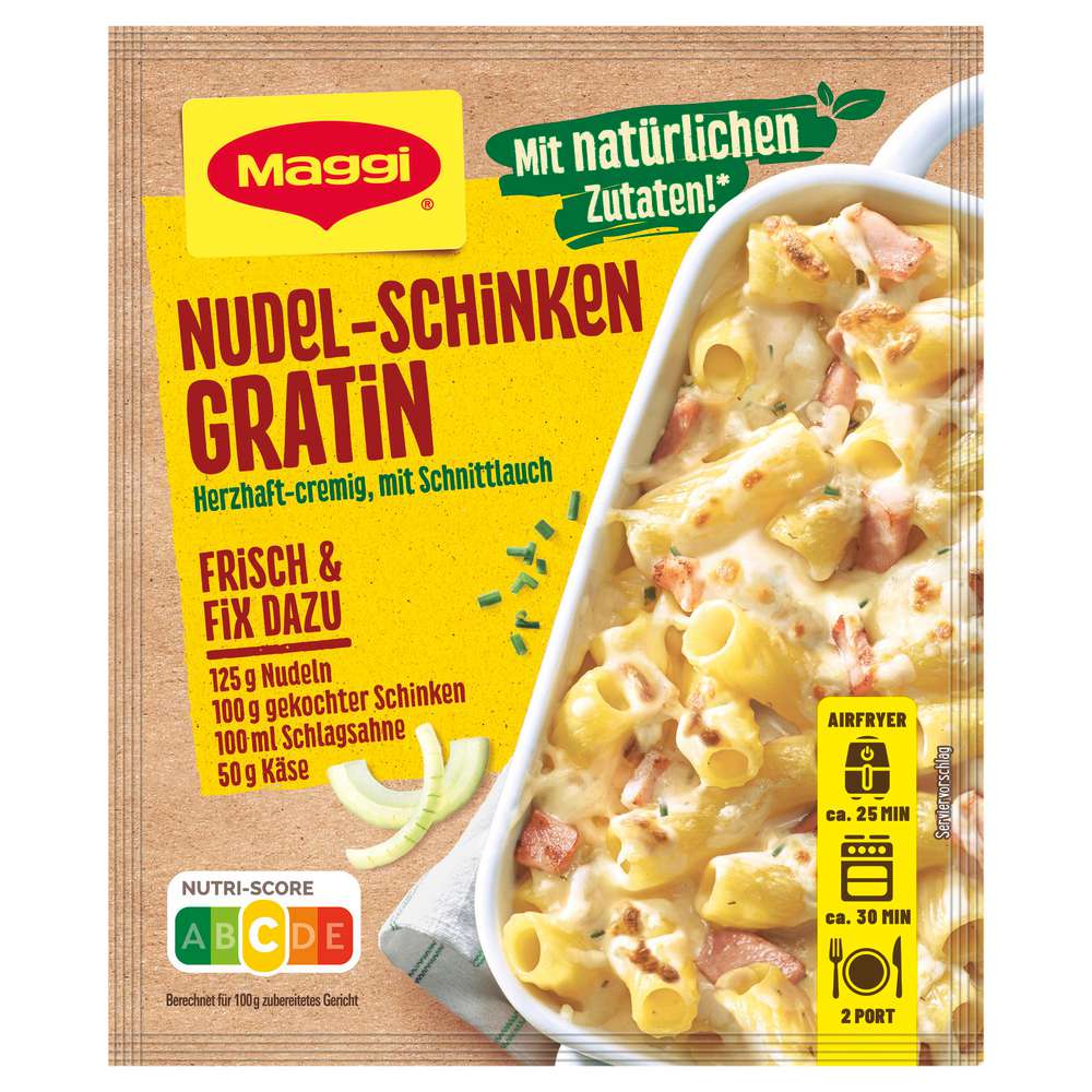 Produktabbildung Maggi Gewürzmischung Fix, Nudel-Schinken-Gratin 100 % natürliche Zutaten