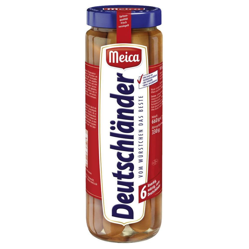 Produktabbildung keine Marke Meica 6 Deutschländer Würstchen, 660 g