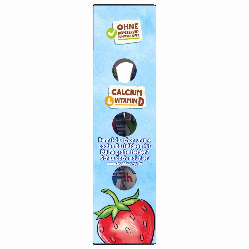 Produktabbildung Fruchtzwerge Quetschies, 4 x 70 g, Erdbeere, weniger süß