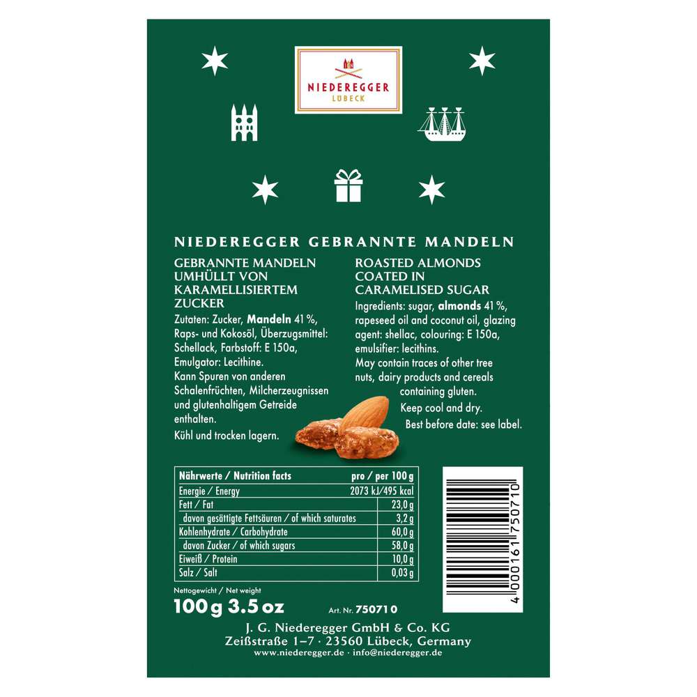 Produktabbildung Niederegger Gebrannte Mandeln