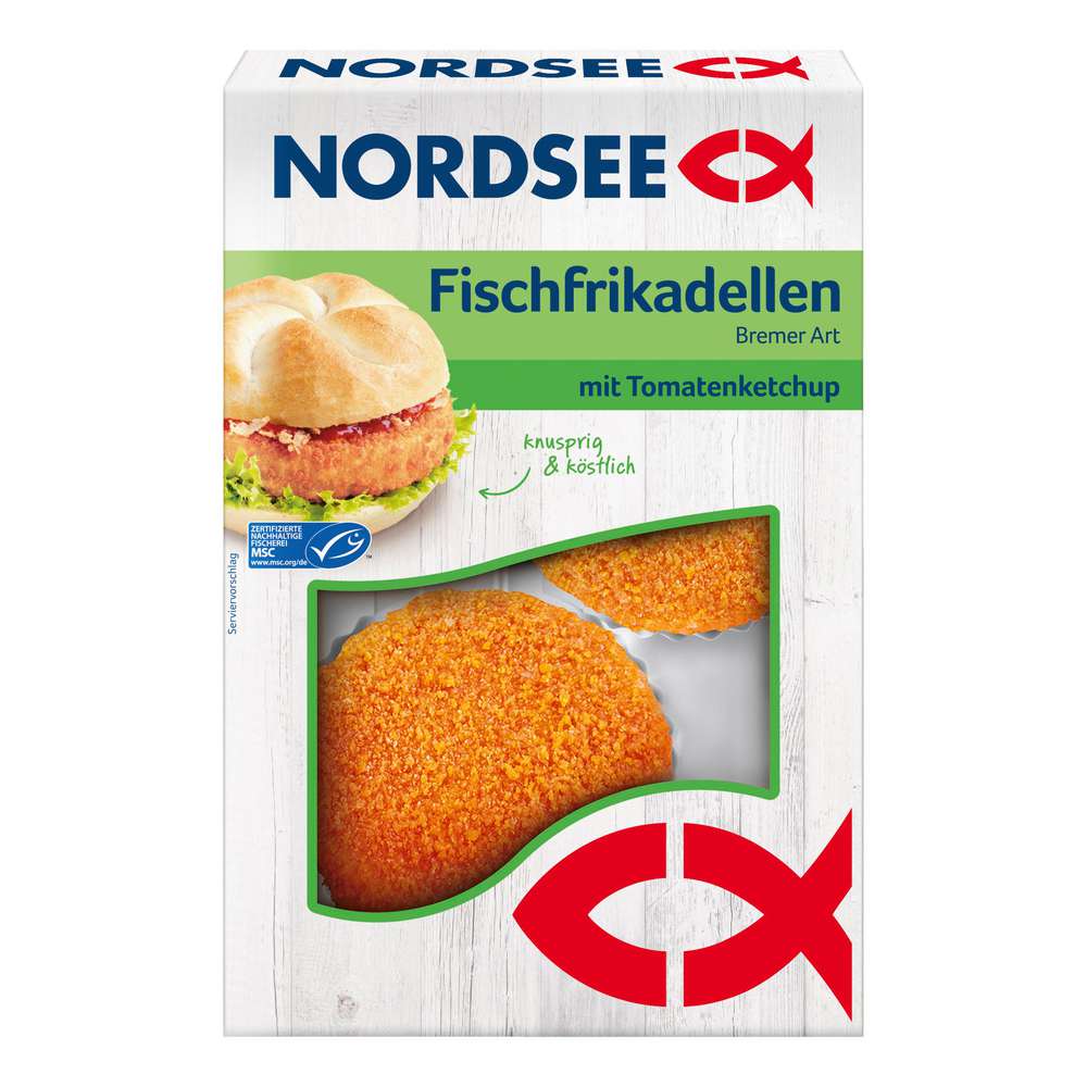 Produktabbildung Nordsee MSC Fischfrikadellen mit Tomatenketchup