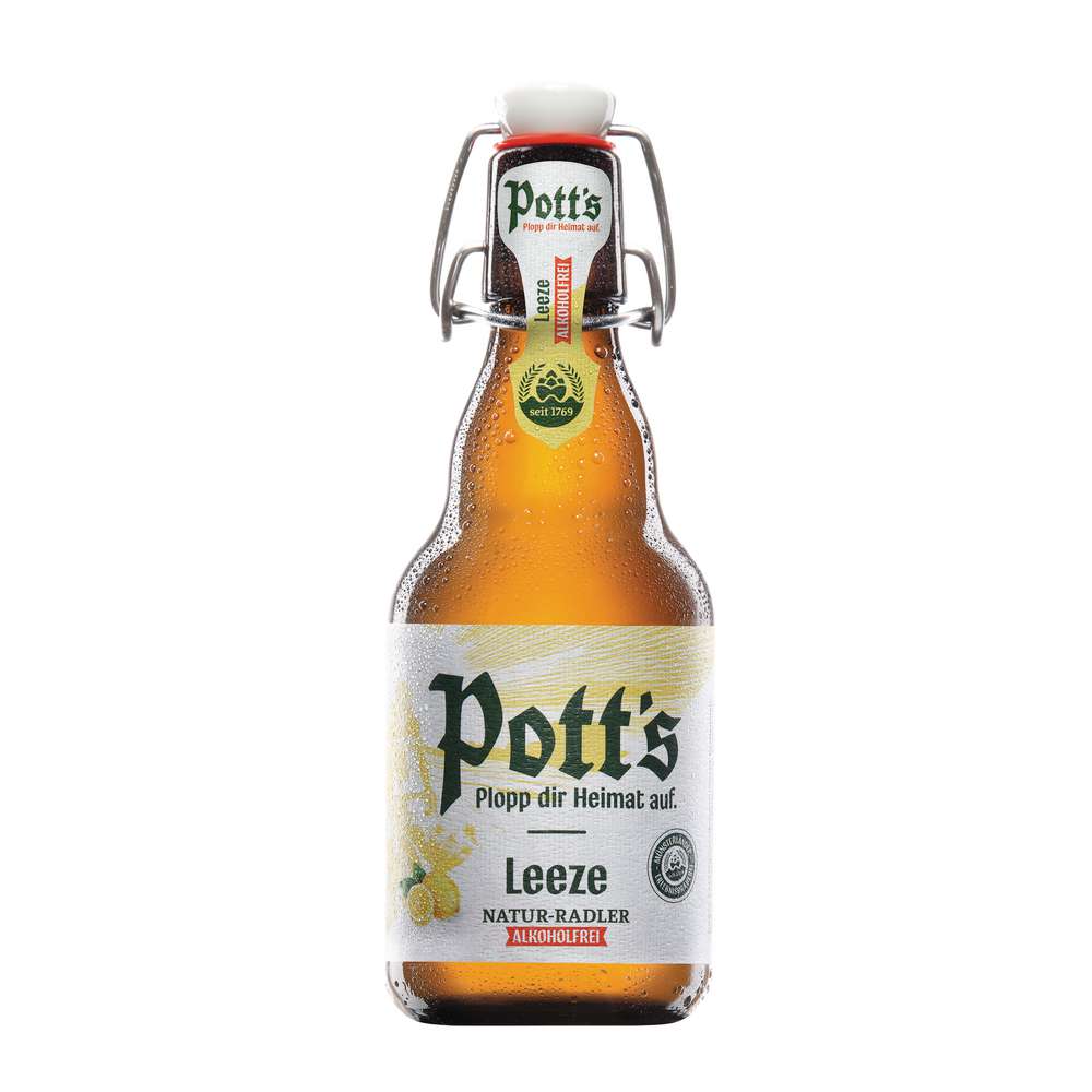 Produktabbildung Potts Biermischgetränk Leeze, Naturradler alkoholfrei