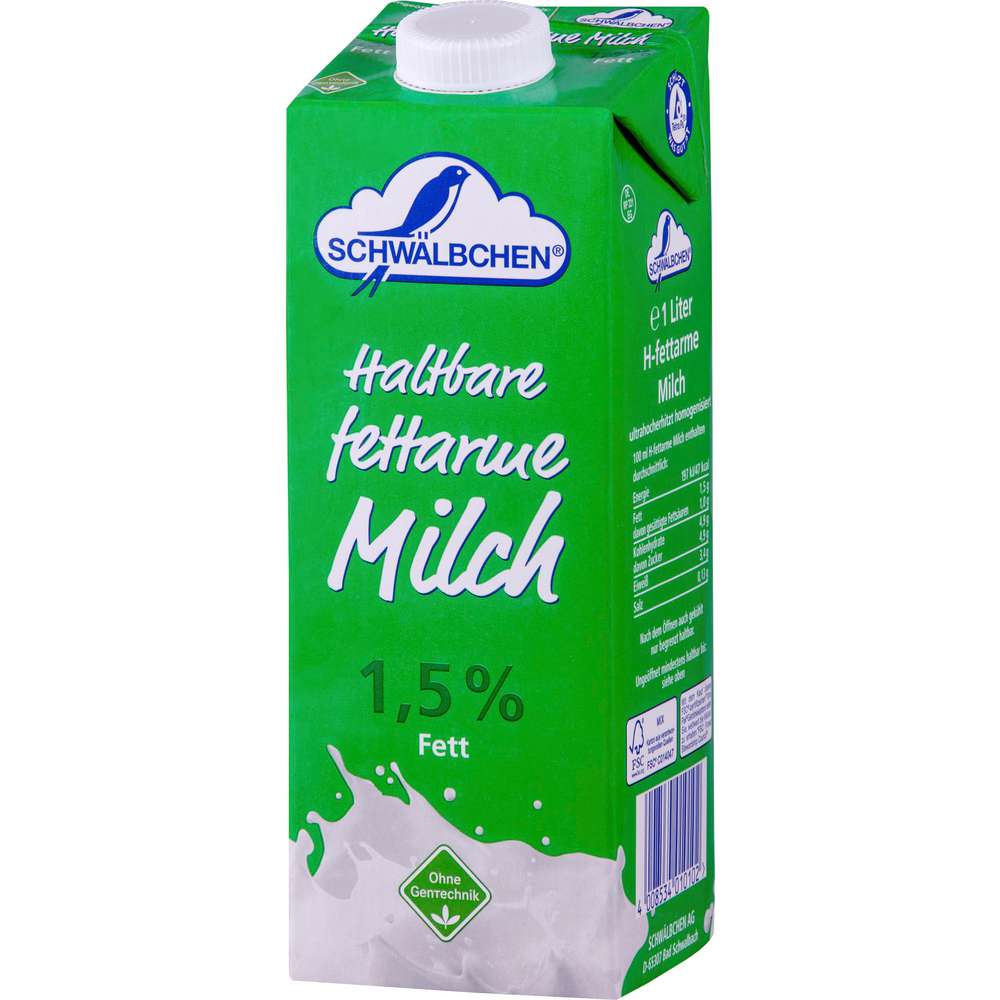 Produktabbildung Schwälbchen H-Milch 1,5% Fett