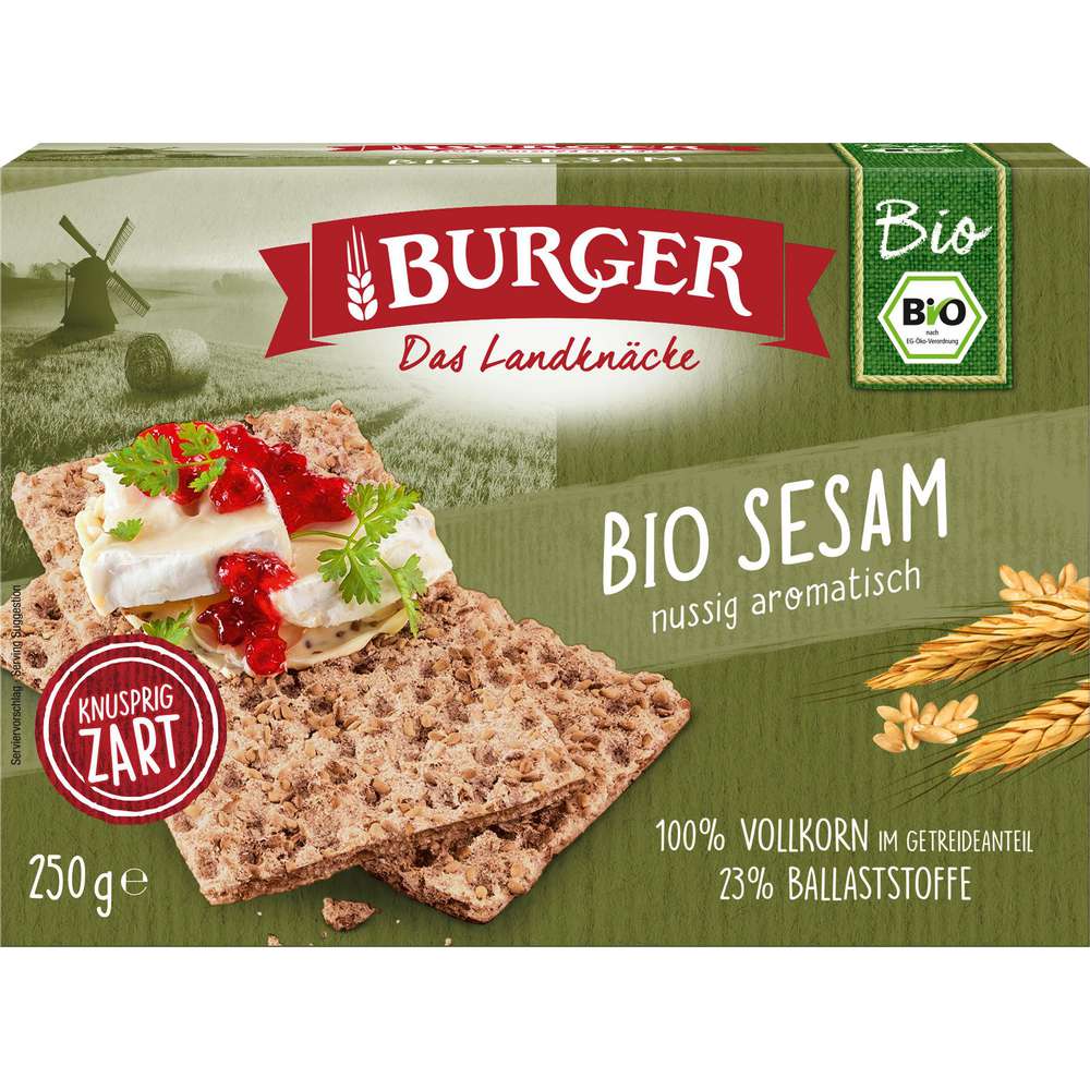 Produktabbildung Burger Bio Knäckebrot, Sesam