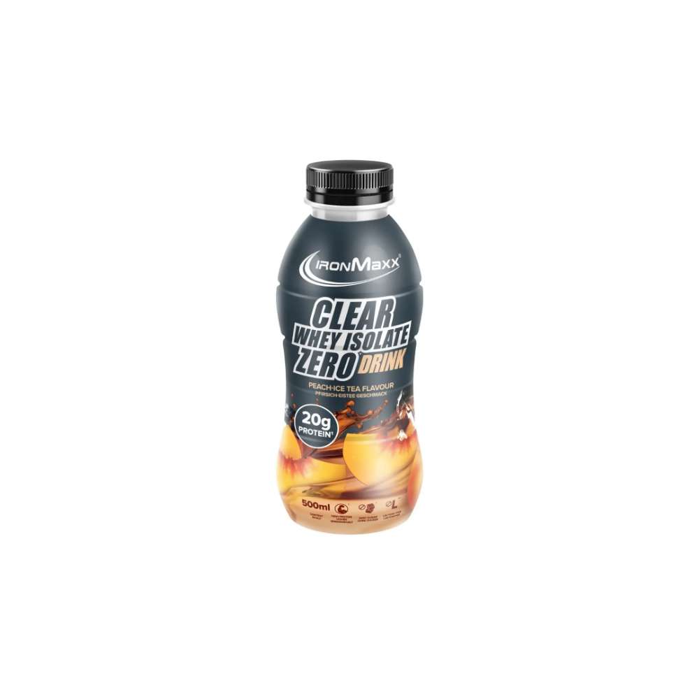 Produktabbildung IronMaxx Clear Whey Isolate Zero Drink, Peach Ice Tea