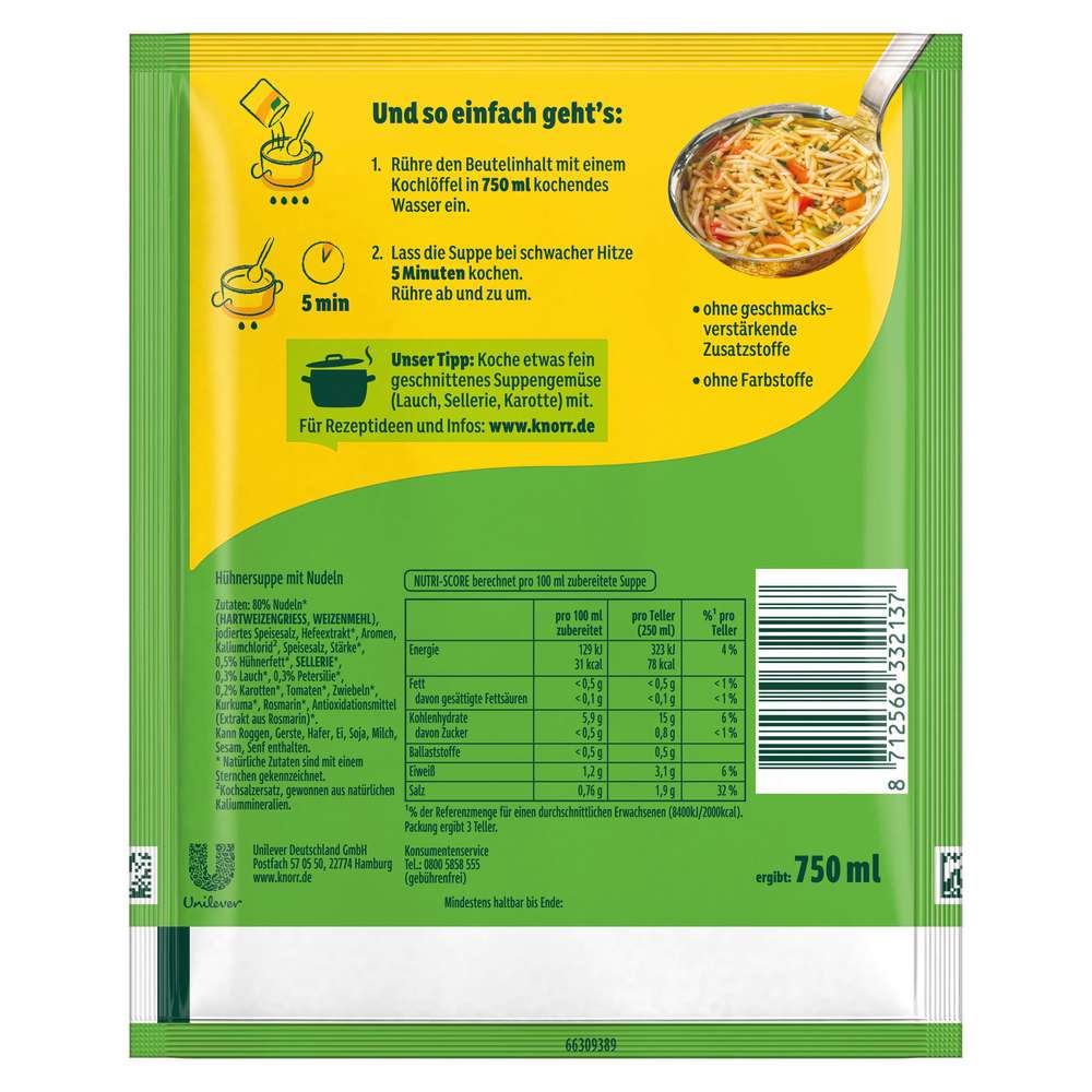 Produktabbildung Knorr Suppenliebe Hühner Suppe