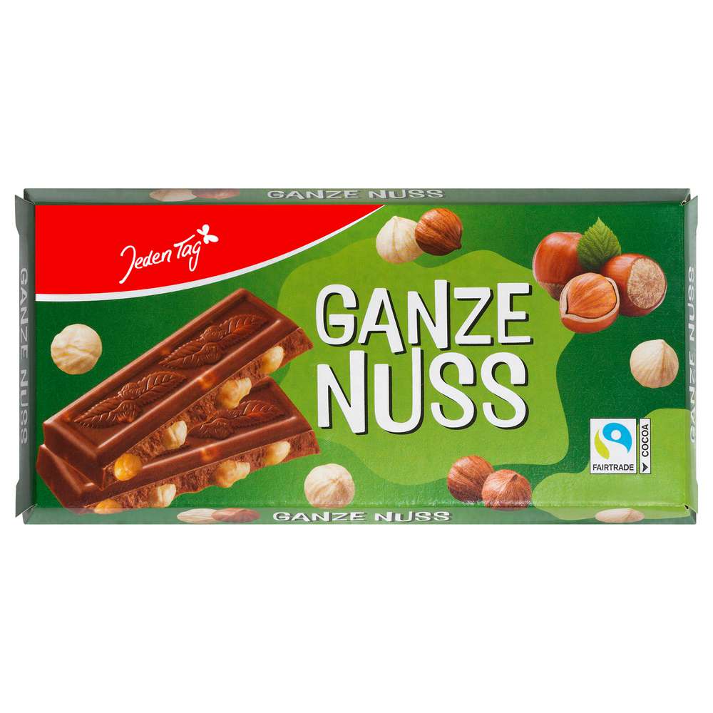 Produktabbildung Jeden Tag Tafelschokolade, Ganze Nuss