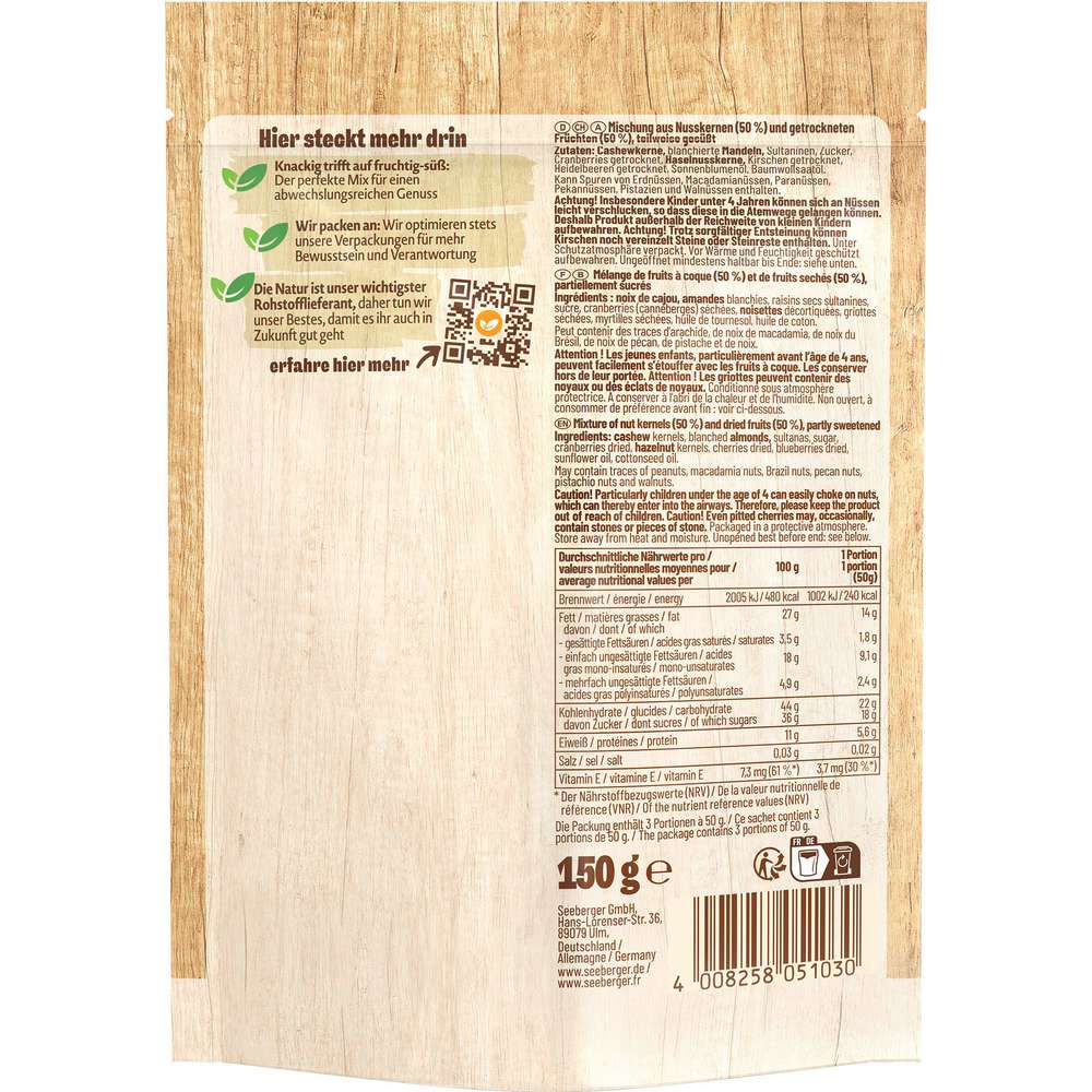 Produktabbildung Seeberger Nuss Frucht Mix