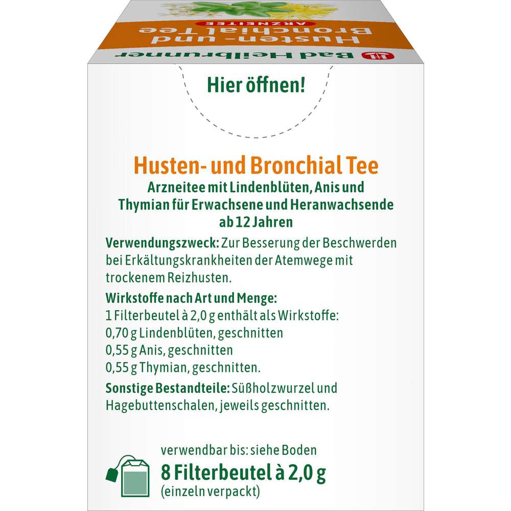 Produktabbildung Bad Heilbrunner Husten-Bronchial Tee