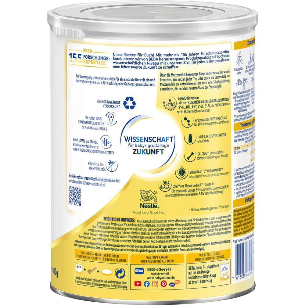 Produktabbildung Nestle Beba Folgemilch 3 ab 10. Monat