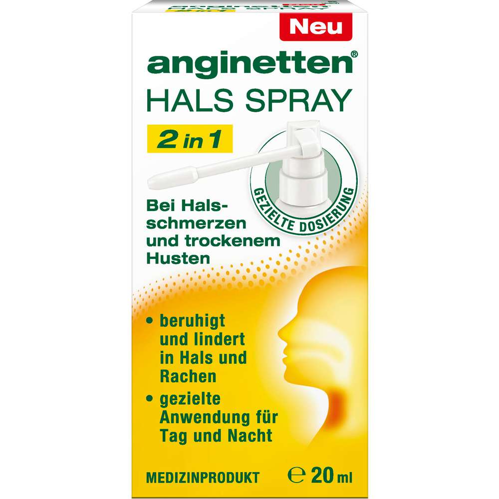 Produktabbildung Anginetten Hals-Spray 2in1