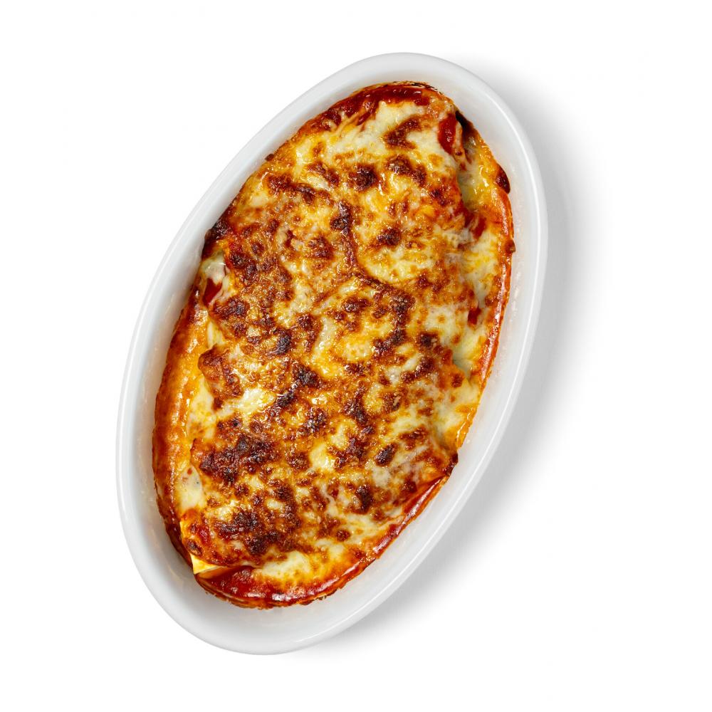 Produktabbildung  Donnerstag: Canneloni mit RindfleischTomatensauce und Käse überbacken