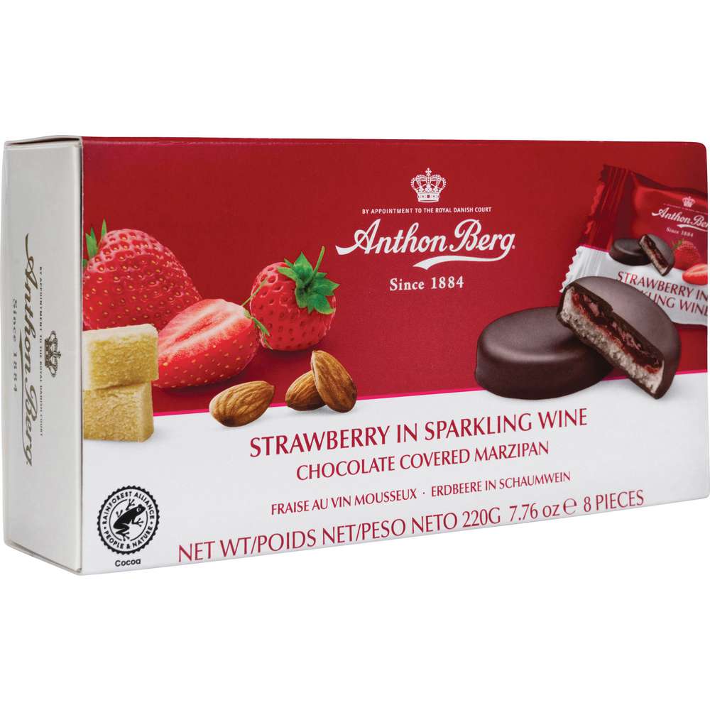 Produktabbildung Feodora Marzipan mit Erdbeere und Champagner