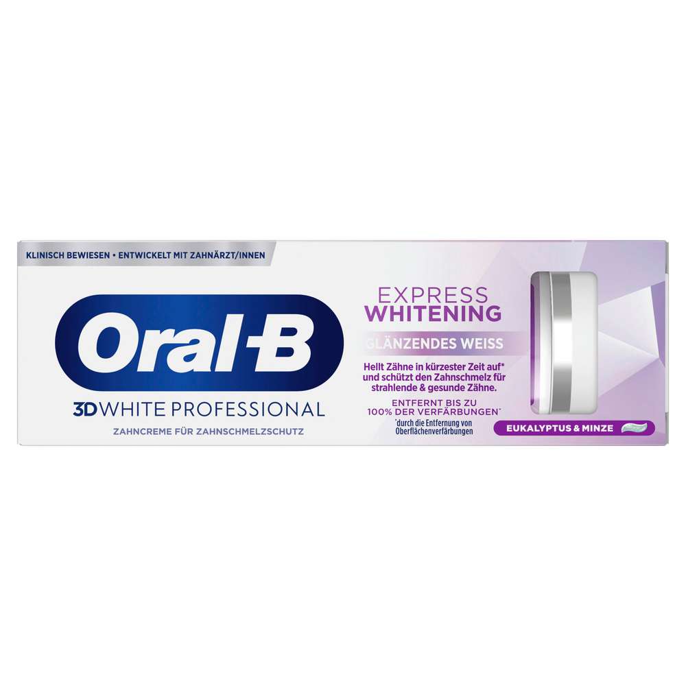 Produktabbildung Oral-B Zahncreme 3D White Express, Glänzendes Weiss