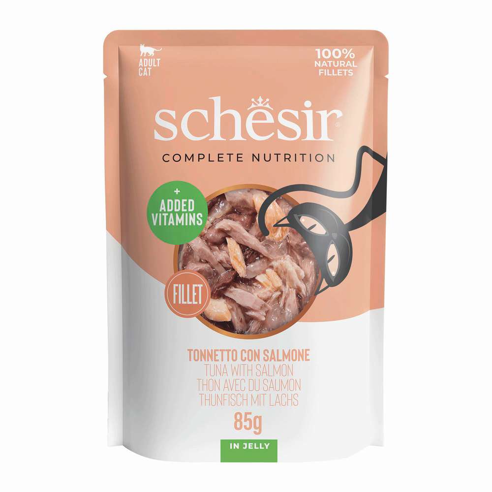Produktabbildung Schesir Katzen-Nassfutter Adult, Thunfisch/Lachs