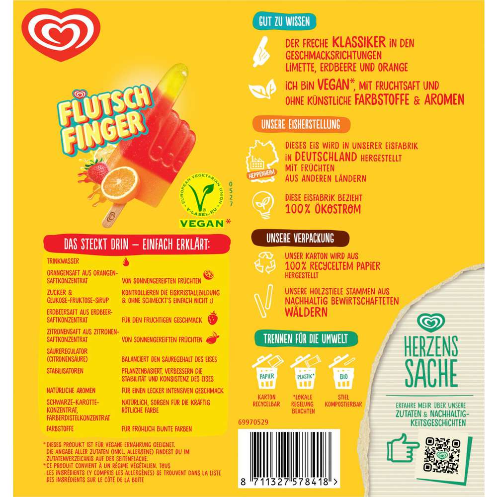 Produktabbildung Langnese Stiel-Eis Flutschfinger