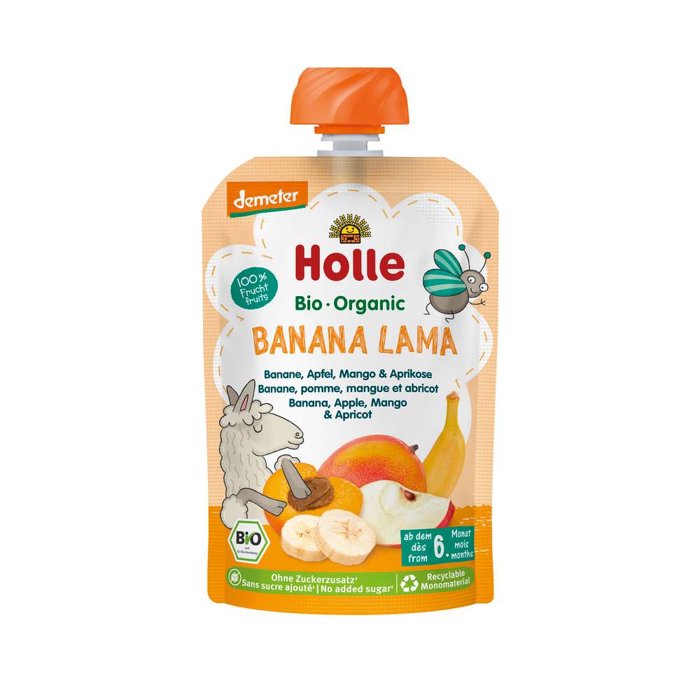 Produktabbildung Holle Bio Quetschie, Banane/Apfel/Mango/Aprikose