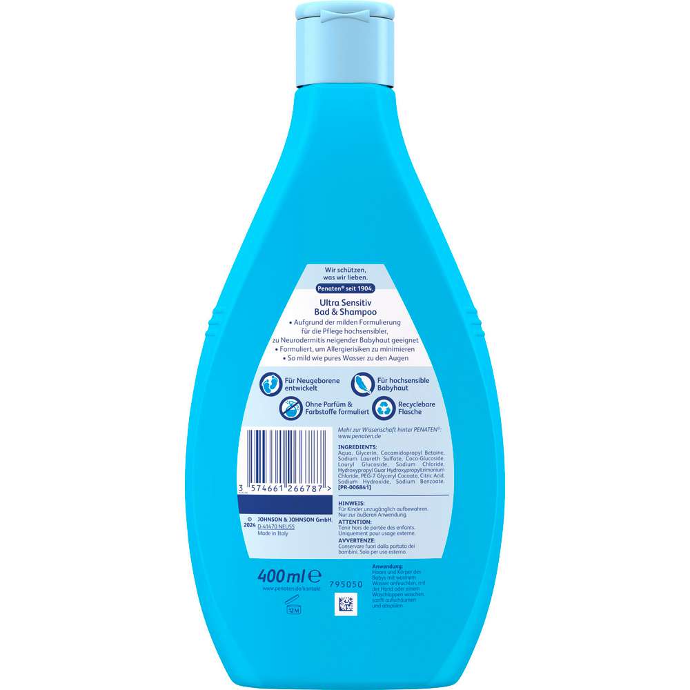Produktabbildung Penaten Badezusatz Bad & Shampoo, ultra sensitiv parfümfrei