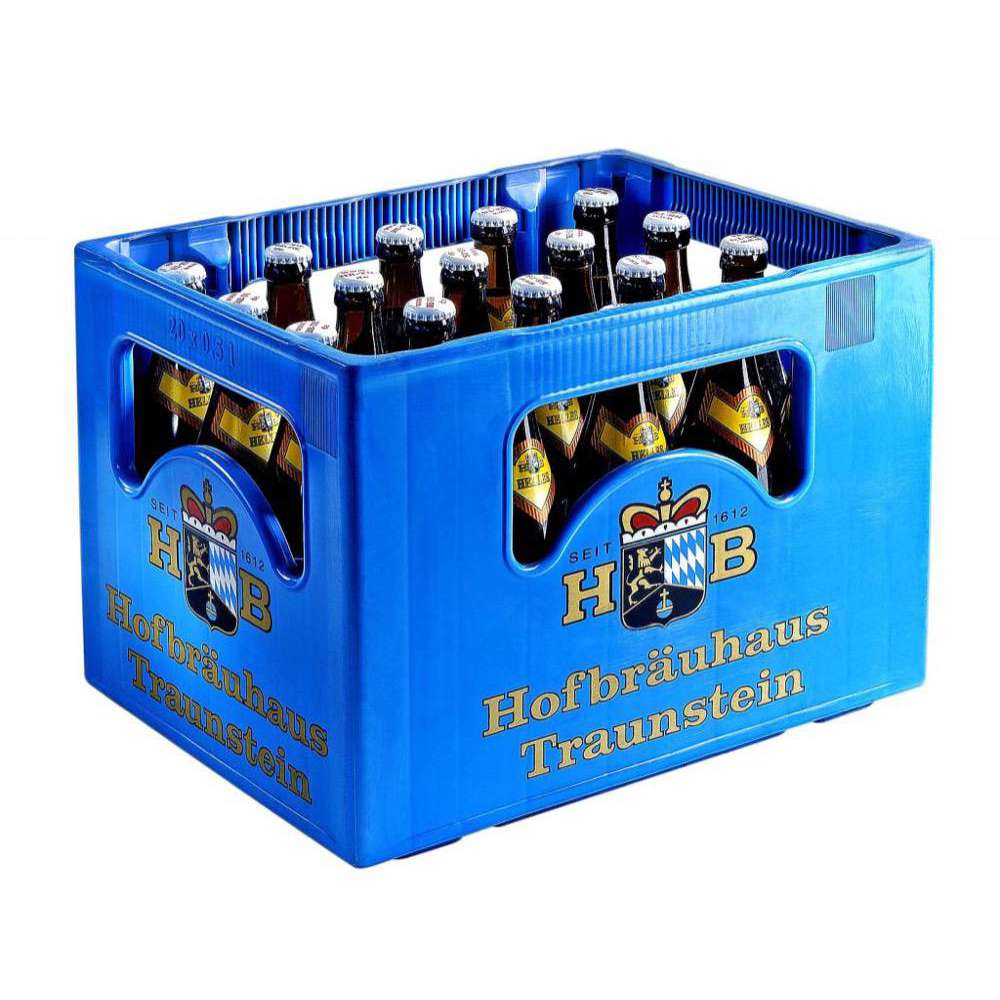 Produktabbildung Hofbräuhaus Traunstein Export Bier, hell 5,3% (20x 0,500 Liter)