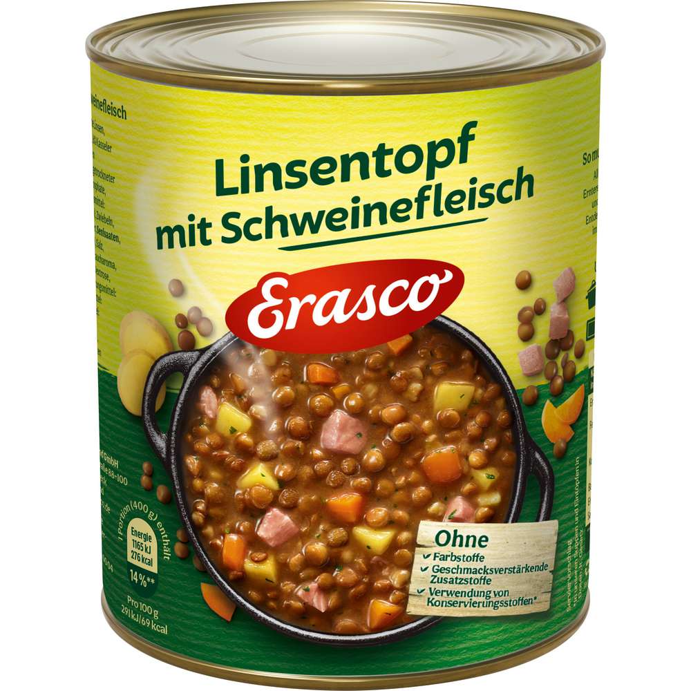 Produktabbildung Erasco Linsentopf mit Schweinefleisch