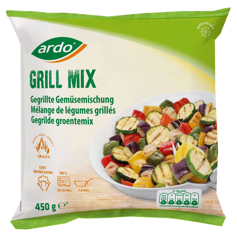 Produktabbildung ardo Grill Mix, Gegrillte Gemüsemischung