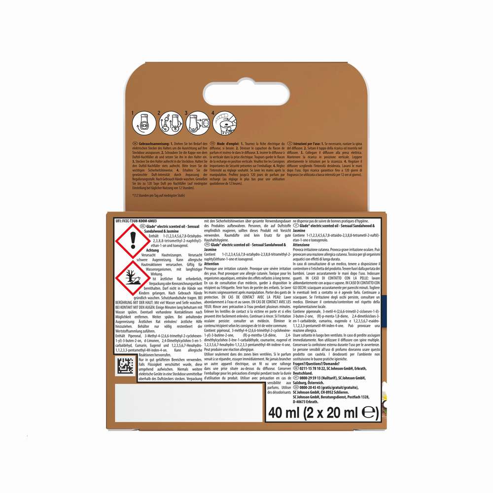 Produktabbildung Glade Duftstecker Electric Scented Oil Nachfüller, Sandalwood