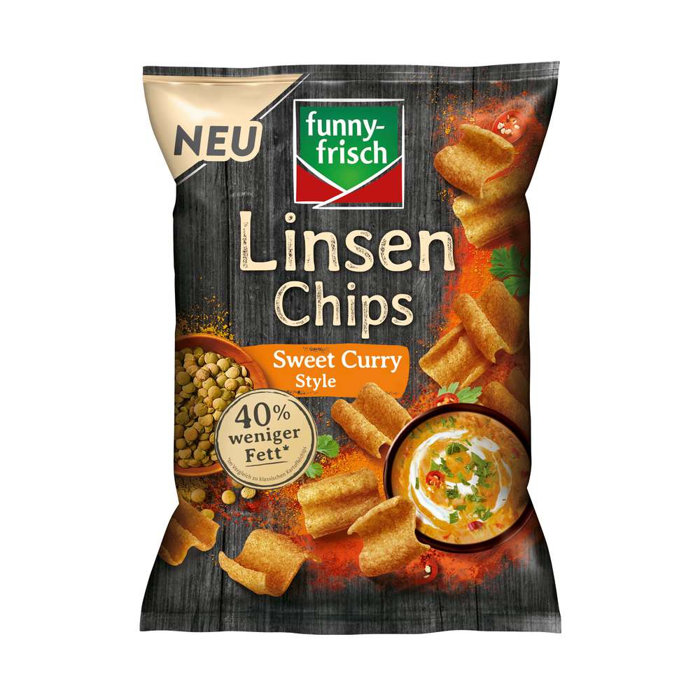 Produktabbildung funny-frisch Linsen Chips Sweet Curry Style