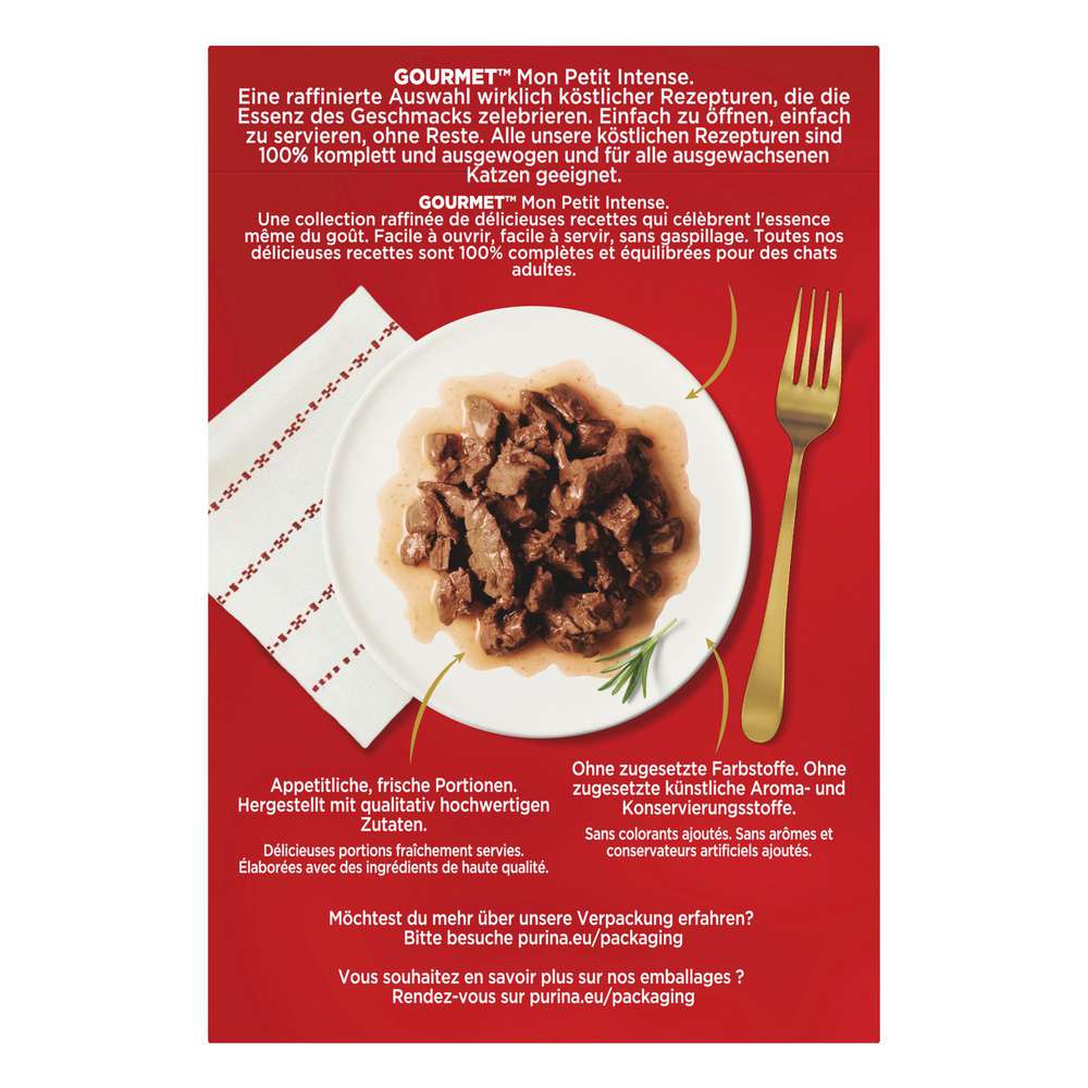 Produktabbildung Purina Katzen-Nassfutter Gourmet Mon Petit, Rind/Kalb/Lamm