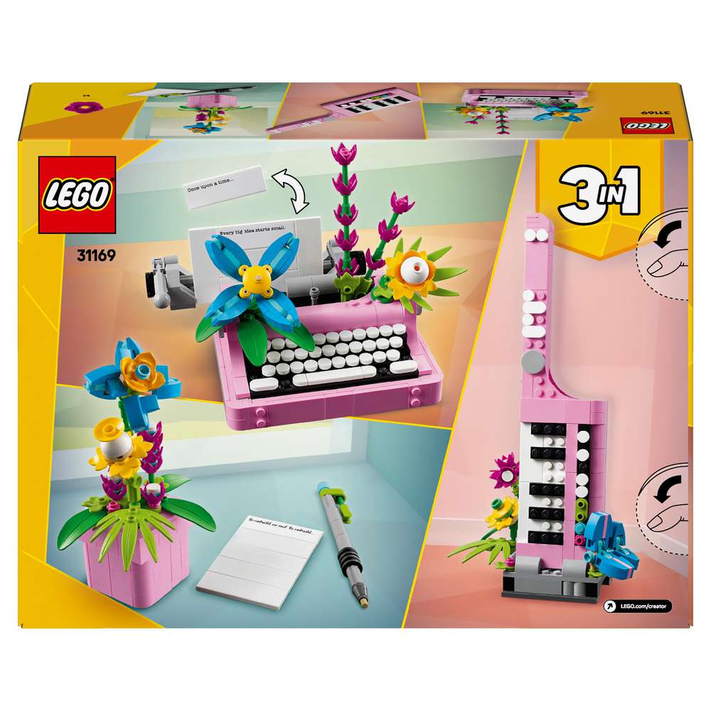 Produktabbildung Lego LEGO Creator 3in1 Schreibmaschine mit Blumen 