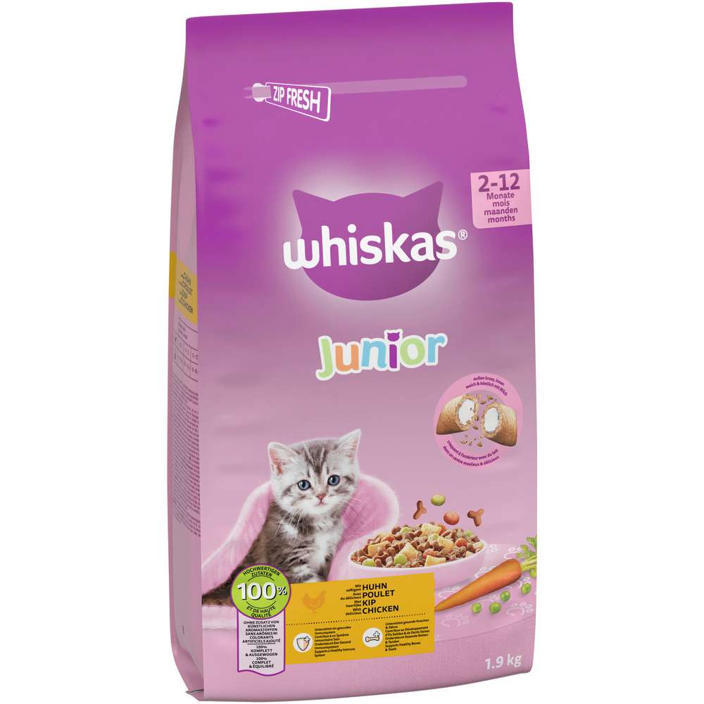 Produktabbildung Whiskas Katzen-Trockenfutter Junior, Huhn