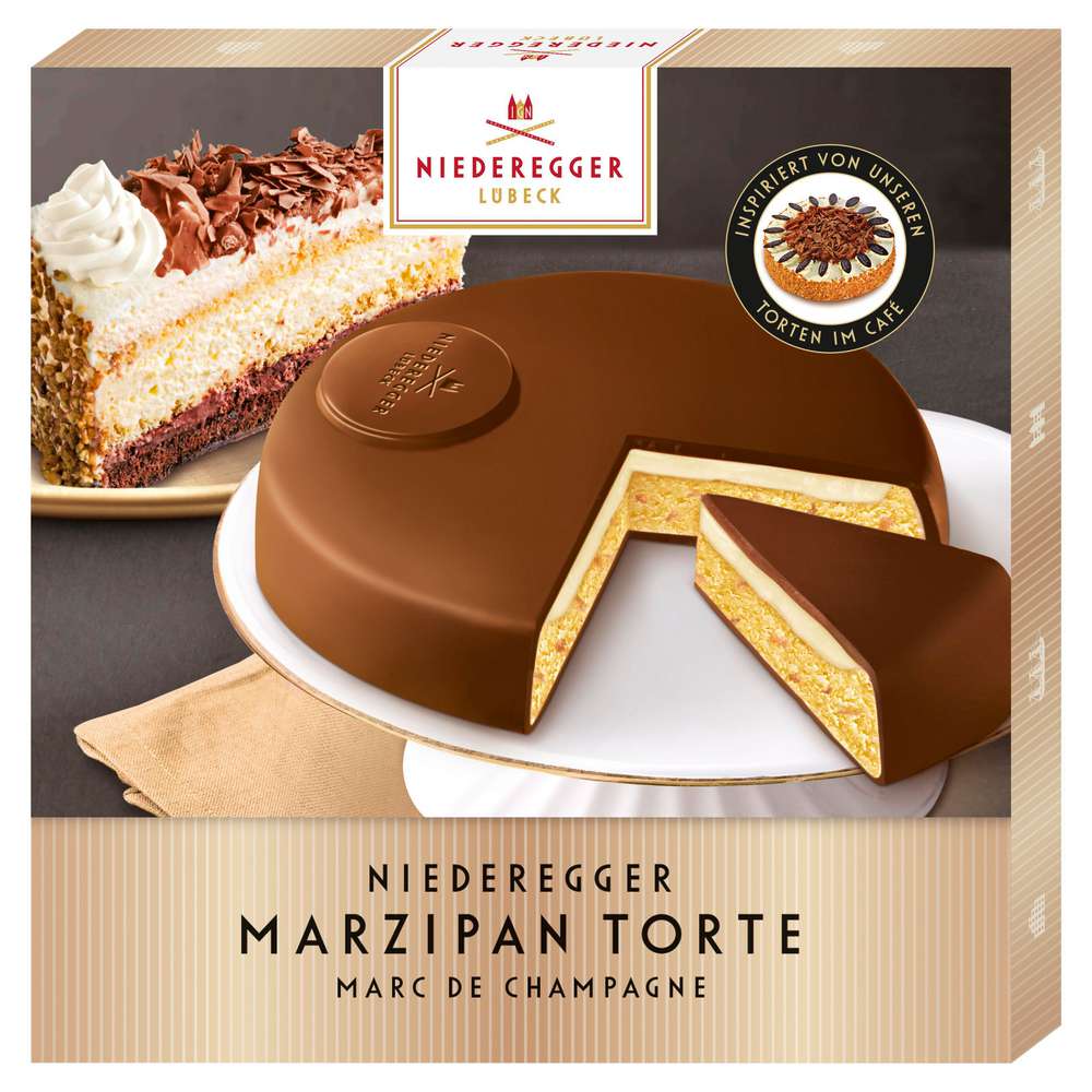 Produktabbildung Niederegger Marzipan-Torte Marc de Champagne, tiefgekühlt