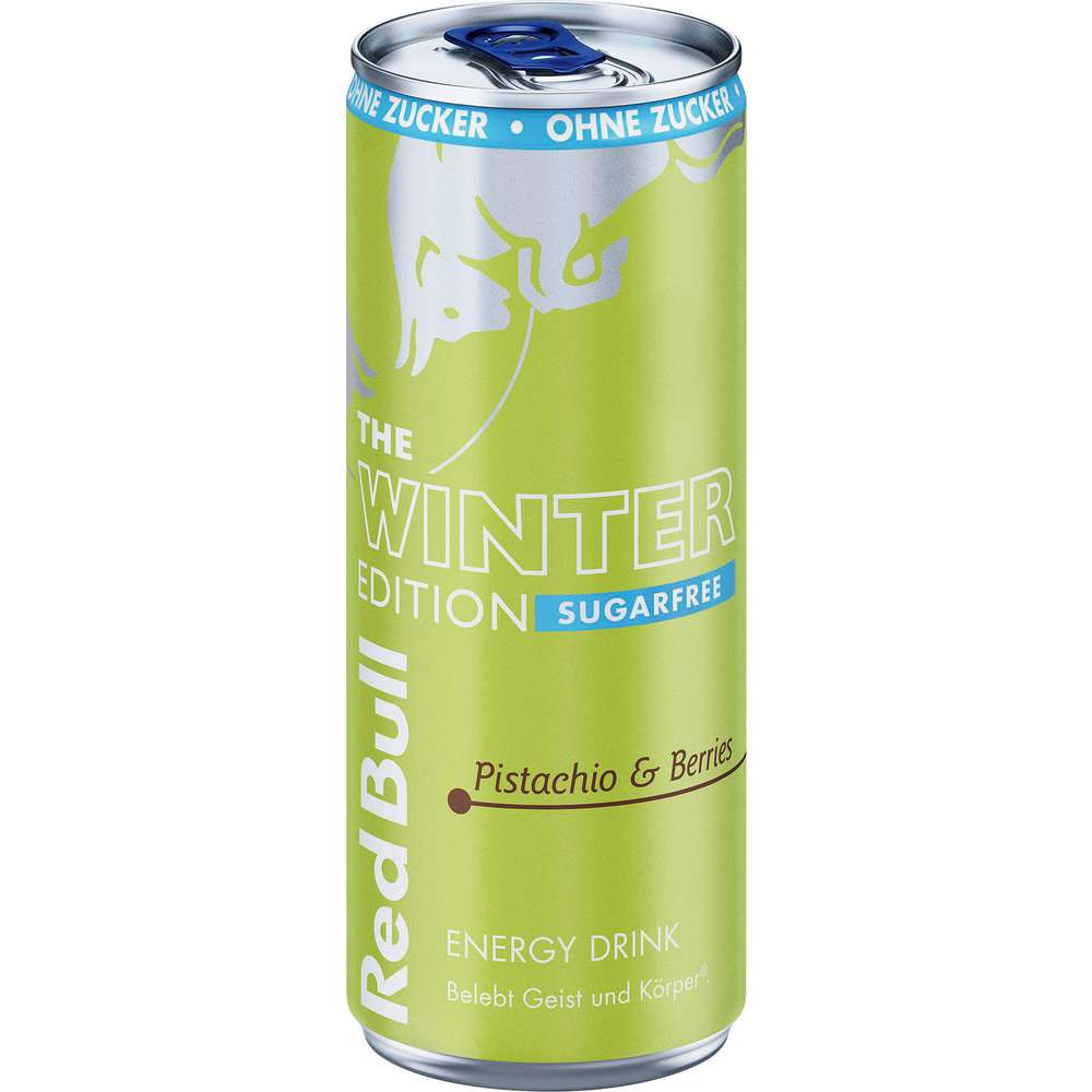 Produktabbildung Red Bull Energy Drink, Winter Edition, Pistachio & Berries, zuckerfrei